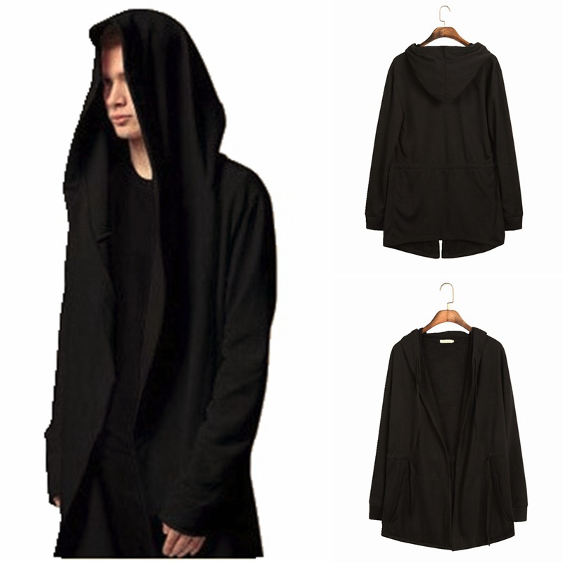 

Men's Hoodies & Sweatshirts Black With The Man Hoodie And Long Sleeve Hooded Assassin Creed Sweatercoat Cloak, As pic