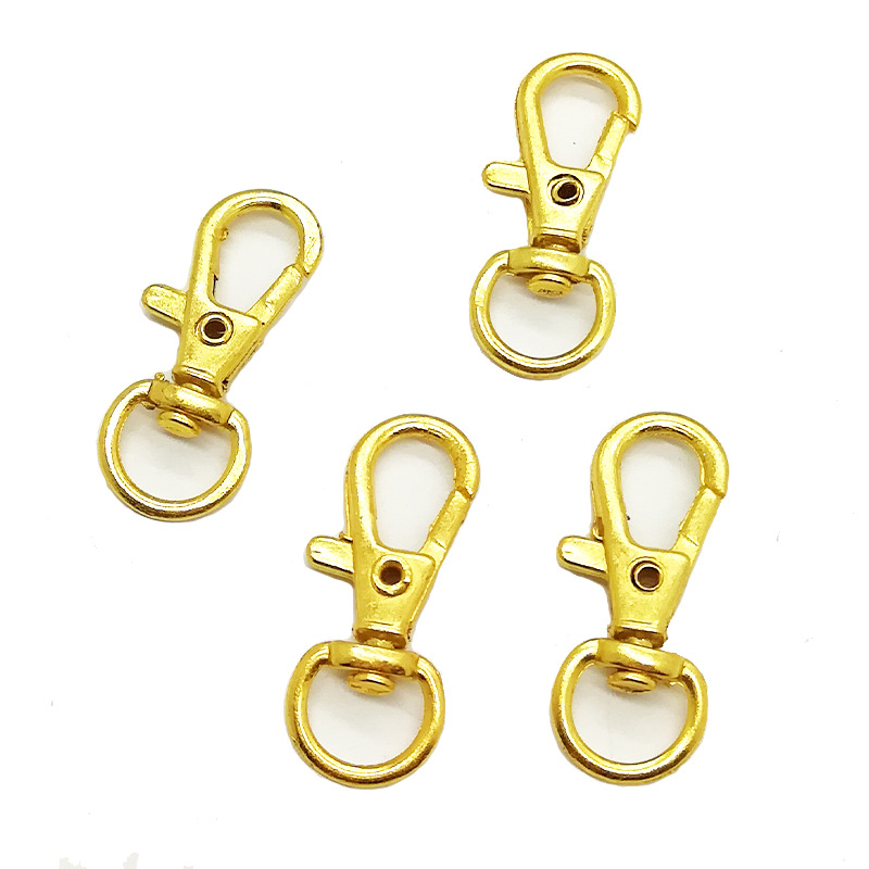 200pcs Gold Swivel Clasp - Wholesale Lobster Claw Key Chain Supplies - Purse Clip Findings - Key Ring Clasp Gold Swivel Clip-image-426447011