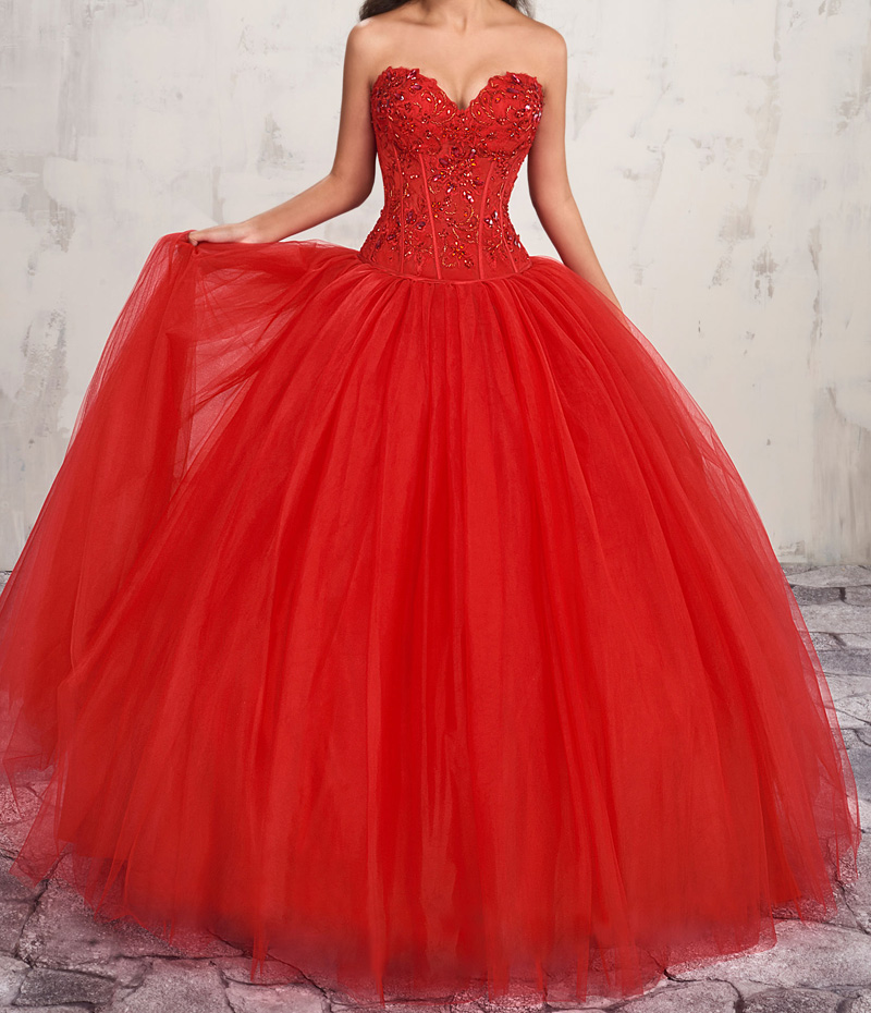 

Stunning Ball Gown Prom Dress illusion corset bodice with strapless sweetheart neck line, embroidery and bead embellishment,, Custom made from chart chart