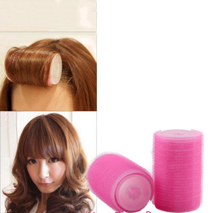 

5/4.3cm hair curler Roll roller Twist Hair Care Styling stick Roller DIY tools harmless safe plastic for lady girls roseo color