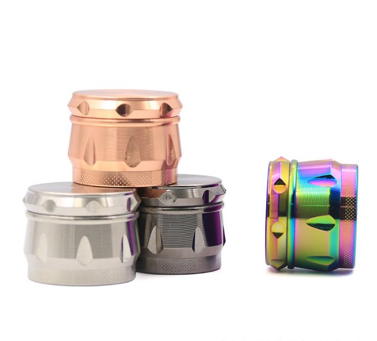 

Four layer zinc alloy smoke grinder, polygon drum grinder, smoke cutter