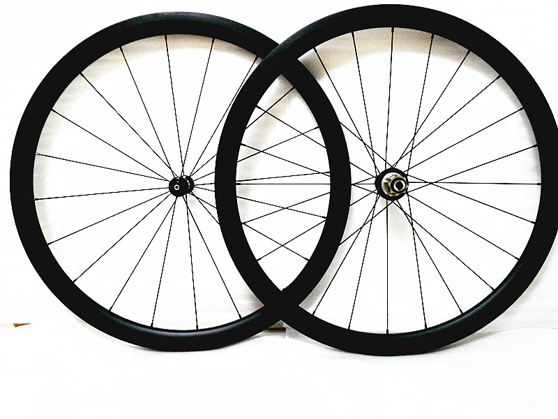 700C 38mm Clincher Carbon Wheels 3K Matte Glossy Bike Road Bicycle Light Wheels
