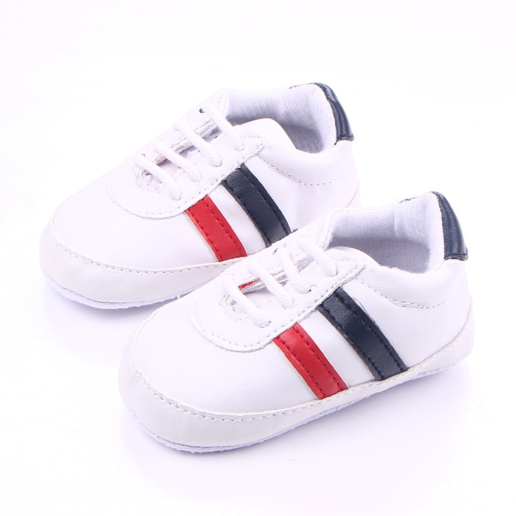 

Baby moccasins PU Leather toddler First Walkers Soft Sole baby girls shoes Newborn boys Sneakers, Red