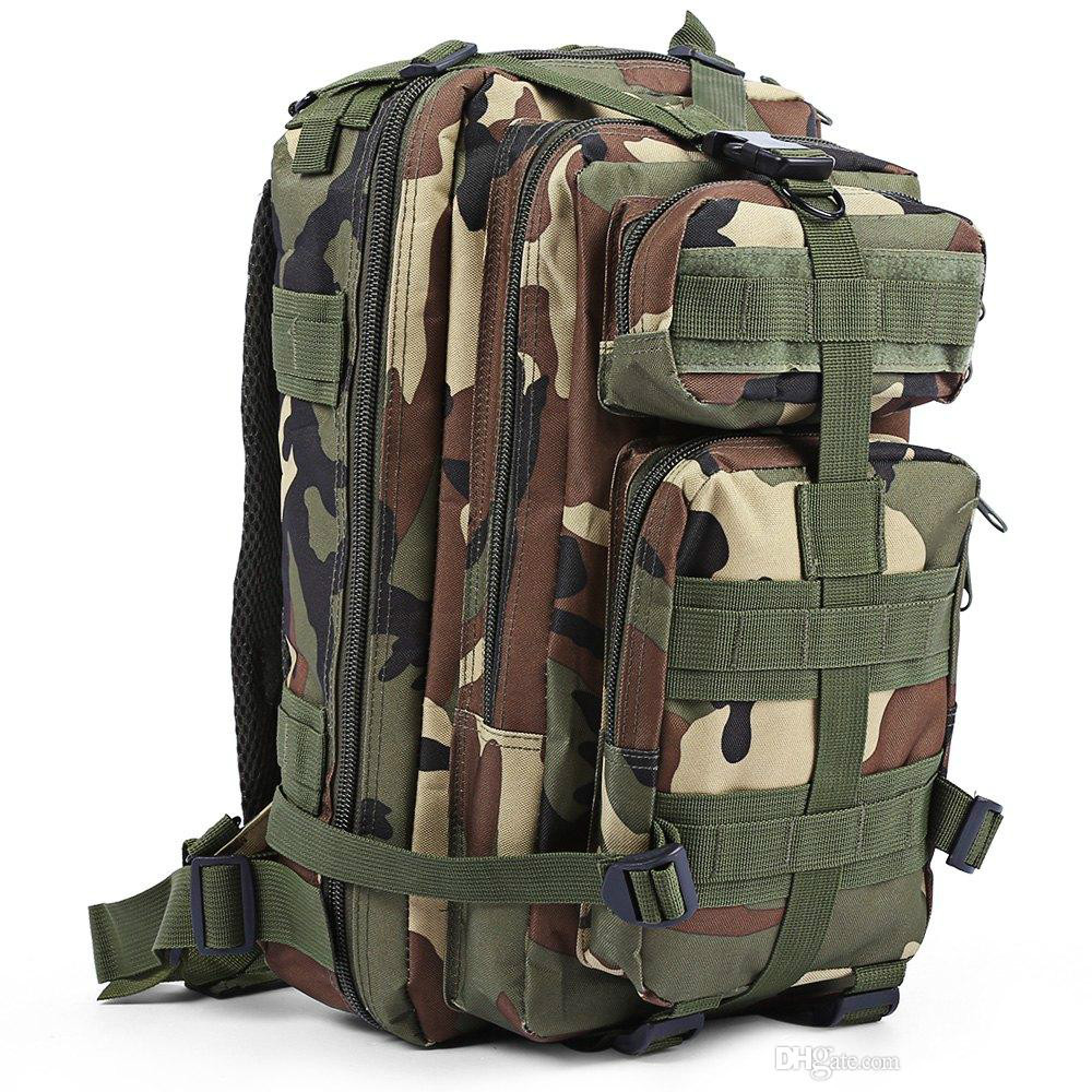 

wholesale-Men Women Outdoor Military Army Tactical Backpack Trekking Sport Travel Rucksacks Camping Hiking Trekking Camouflage Bag, Choose the color you want