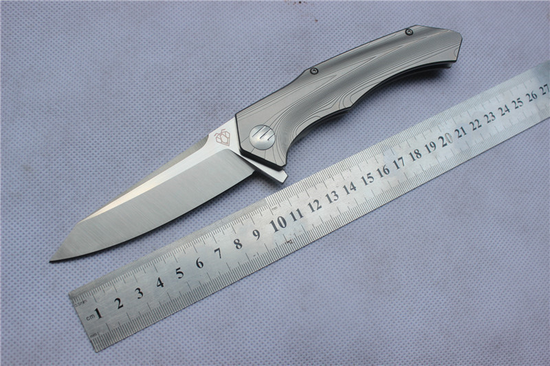 

High quality VESPA knife,Blade:S35VN(Stone wash/satin),Handle:TC4 Plane bearing outdoor camping Folding knife EDC,Free shipping