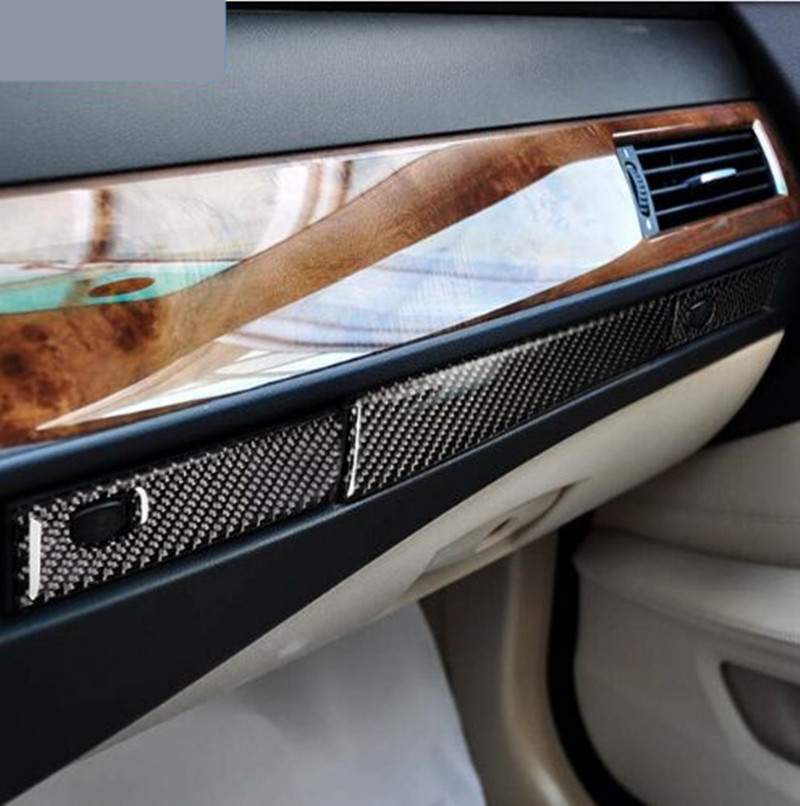 Accessoires de style 3DCar pour bmw E60 fibre de carbone co-pilote porte-gobelet d'eau bande de garniture autocollant intérieur de voiture série