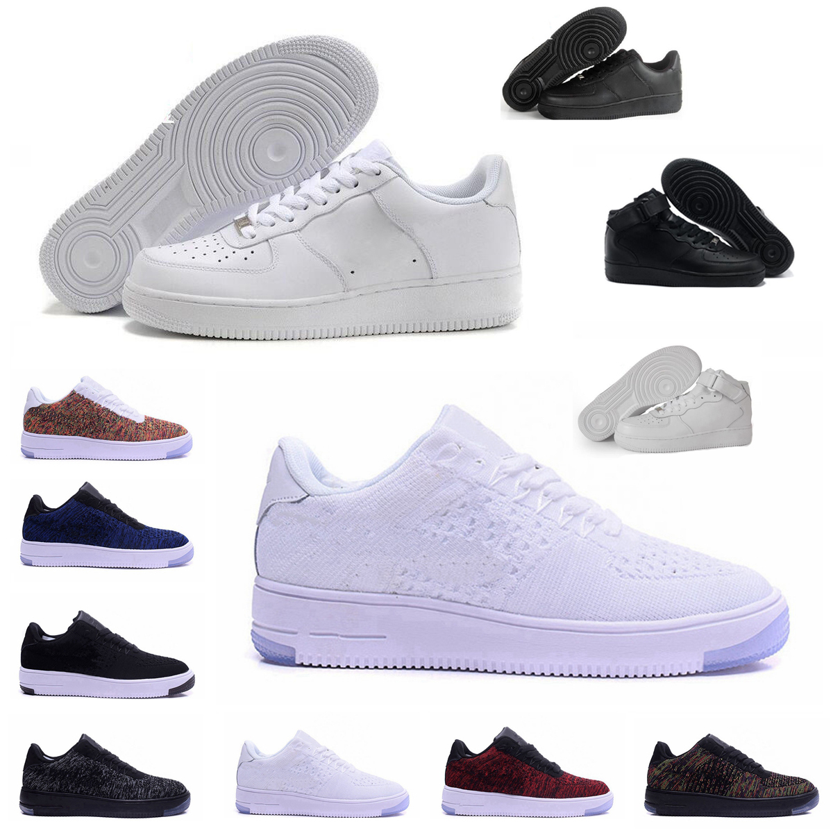 

2018 the top quality NEW men fashion the high top white Luft Casual shoes black love unisex one 1 free shipping euro 36-45