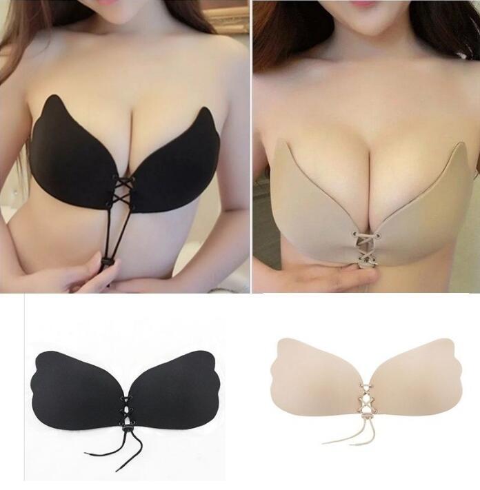 

New Sexy Push up Seamless Bra Adhesive Silicone Backless Wedding Bralette Strapless Invisible Women Underwear A B C D Cup Fly Bra