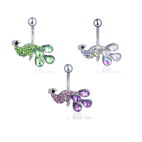 

D0157-1 ( 3 colors ) The peacock style Belly Button Navel Rings with mix piercing jewlery body ,