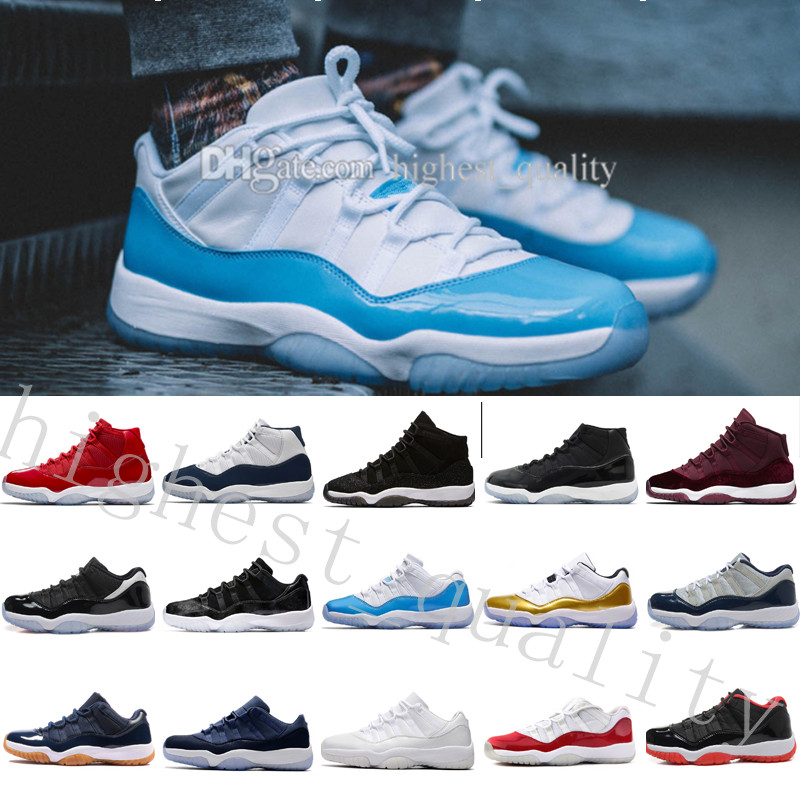 

Cheap NEW 11 Low White Red Navy Gum Basketball Shoes Bred Georgetown Space Jam Citrus GS Basketball Sneakers Women Men 11s Low Athletic XI, #07 low barons