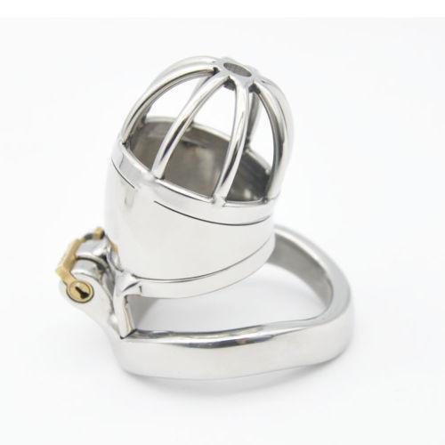 

Medical grade Stainless Steel Chastity Device Male Cage Belt Bird Lock #R09