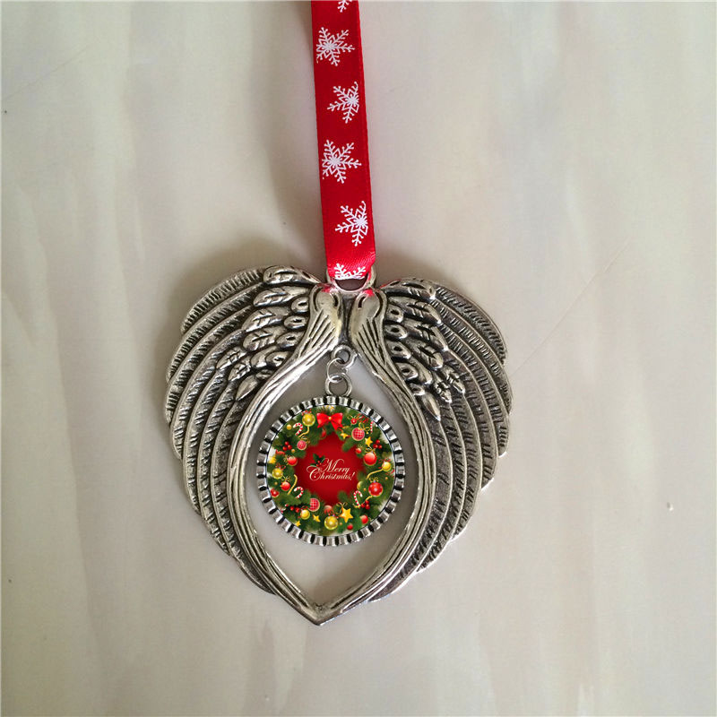 

sublimation christmas ornament decorations angel wings shape blank hot transfer printing consumables supplies new style wholesales