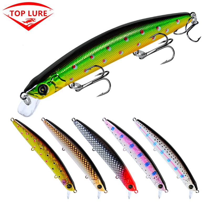 

Top Quanlity Painted Minnow Laser Crank Fishing lure 6colors 15cm 27.5g Sinking Wobbler Swimming Bionic BASS Swimbait