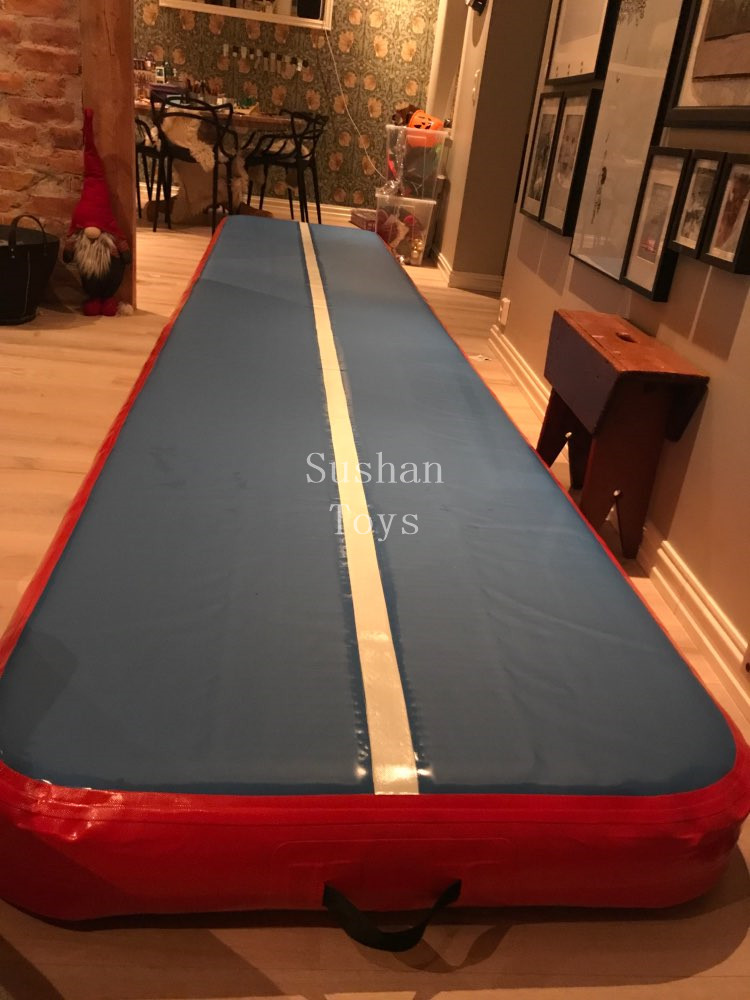

inflatable gymnastics airtrack tumbling mat air track floor mats with electric air pump for home use/training/cheerleading