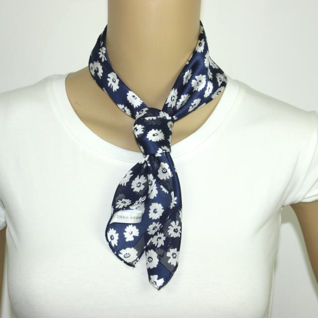 

New girl women floral satin Silk Scarf long square Scarves Neckerchiefs 12MM thick Unisex #4061