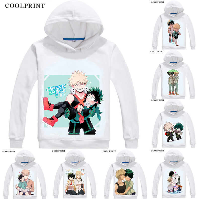 Bakugou Katsuki Mens Hoodies KatsuDeku Midoriya Izuku My Hero Academia Men Sweatshirt Streetwear Anime Hoodie Printed Long Hooded