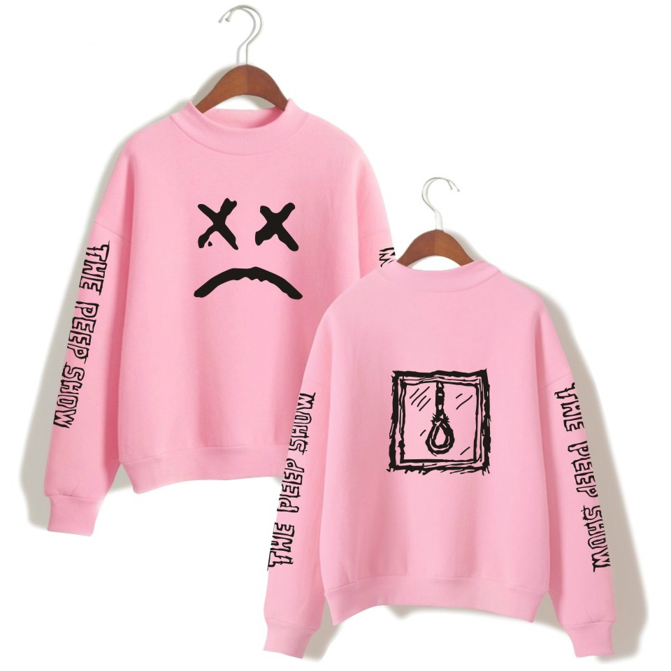 

Blackday Fashion Lil Peep Spring Oversize Warm Turtlenecks Hoodie Sweatshirt Women/Men Long Sleeve Printed Sweatshirt Plus Size, Navy blue