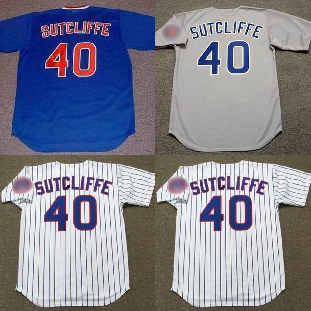 

40 RICK SUTCLIFFE Baseball Jersey men youth women stitched S-4XL, Blue;black