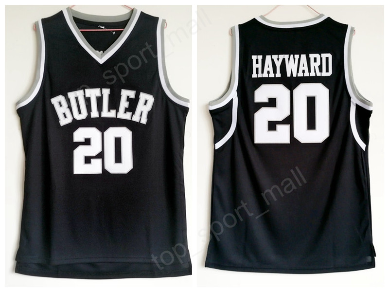 

High Quality Gordon Hayward Butler Bulldogs Jerseys 20 Men Black Color Basketball College Gordon Hayward Jersey Sport Uniform Free Shipping