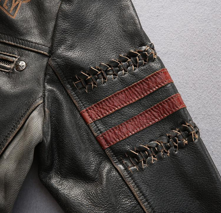 

Live fast AVIREXFLY genuine leather jackets American customs motor club vintage black jackets