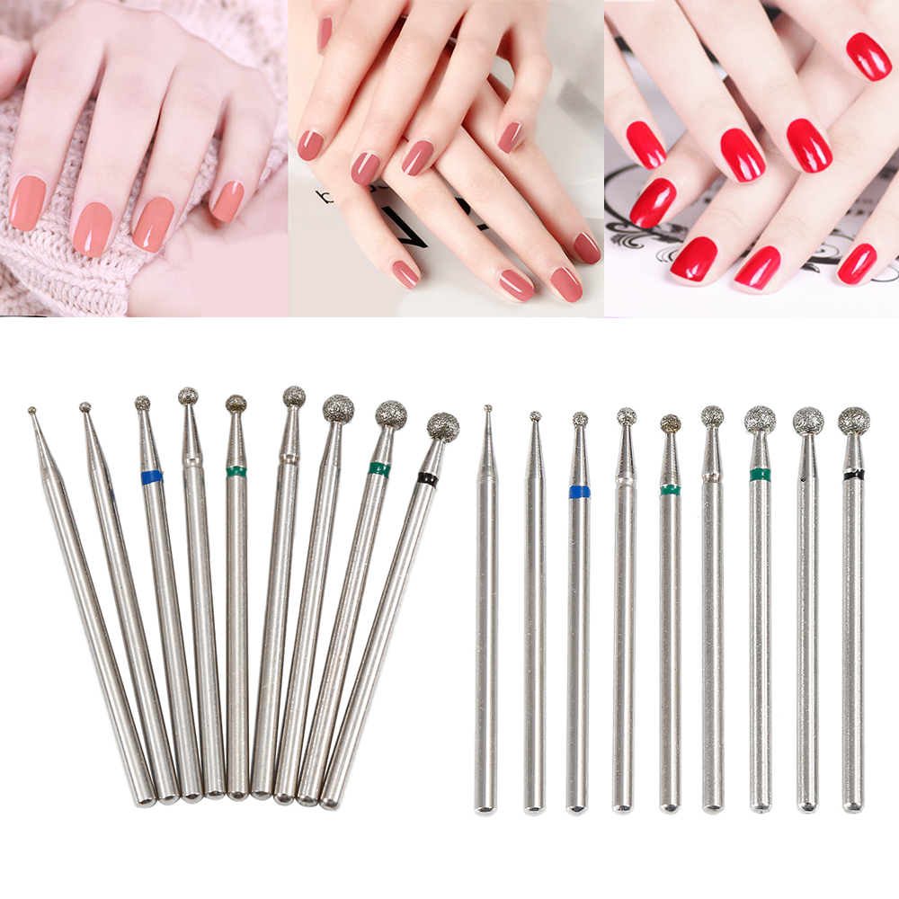 

ELECOOL 1PC Diamond Grinding Head Nail Bit Carving Burrs Stone Metal 2.34mm Shank Drill Bits Manicure Machine Accessories TSLM2