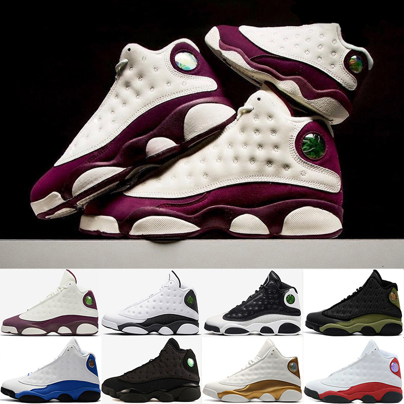 

2018 Newest 13 13s mens Hyper Royal Pure Money Black Cat Playoffs Hyper Navy DMP basketball shoes 13s sports shoes Sneaker size 41-47, Grey toe