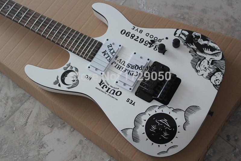 

Free Shipping Top Quality New es Custom Shop KH-2 Ouija Kirk Hammett Cynthia White Electric Guitar Hot Guitar 510