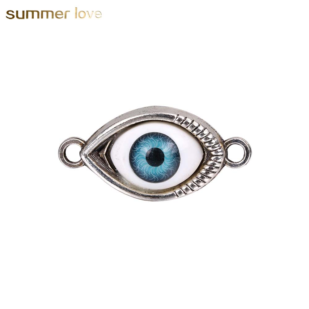 

Newest Crystal Evil Blue Eye Pendants Charm For Hat Bracelet Necklace Lucky Sliver Plated Alloy Jewelry Charm Accessories DIY Making
