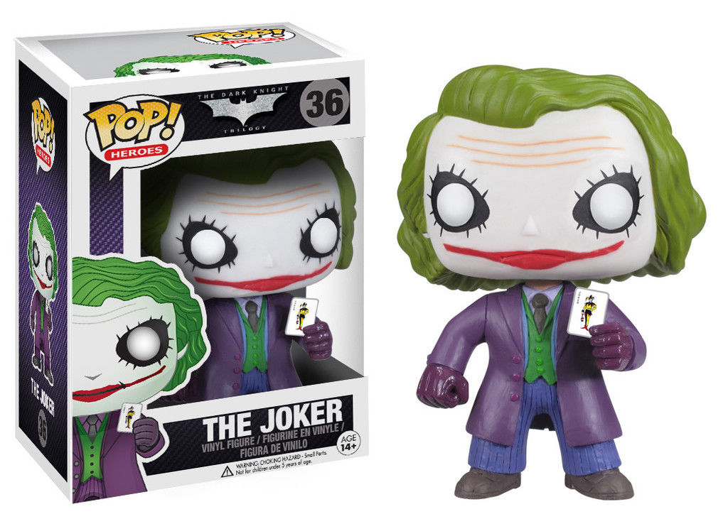 

Funko Pop Heroes: The Dark Knight The Joker Vinyl Action Figure With Box #36 Popular Toy Gify, As picture