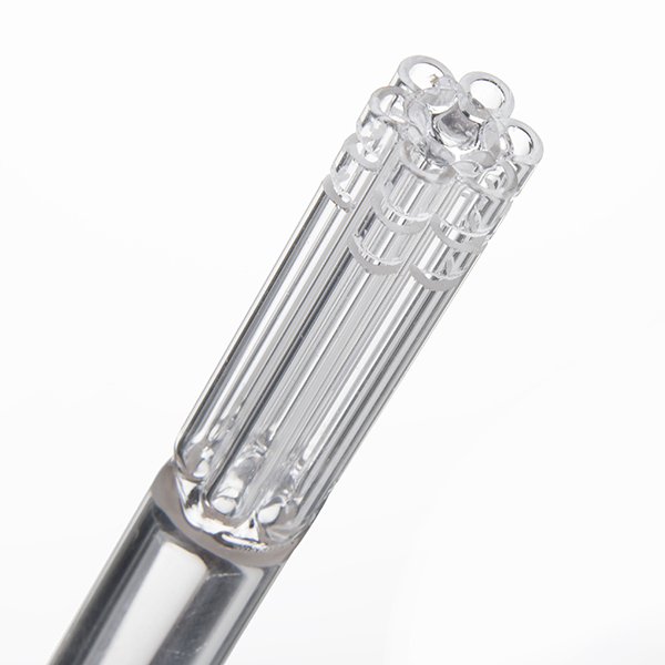 

High Borosilicate Glass Downstem With Six Armed Connector 18mm Female To 18mm Male Frosted Joint Dropdown 18F 18M Glass Water Pipe