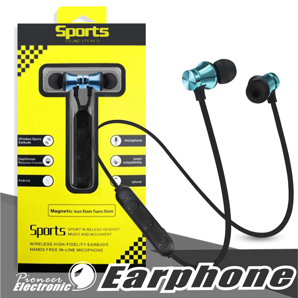 S8/ inal/ámbrico Magnetic Bluetooth Earphone Auriculares Deportivos Sin Hilos Est/éreo Bass Music Earpieces con micr/ófono headset