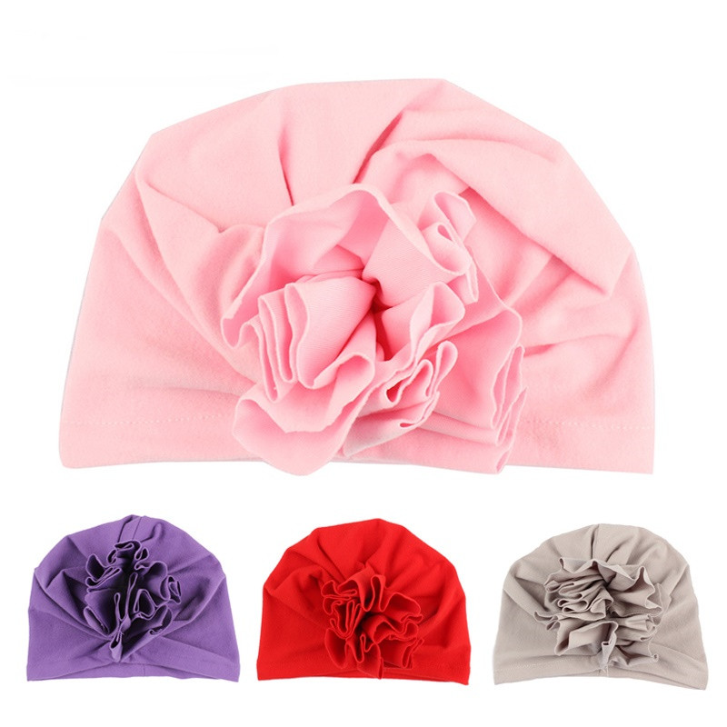 

2018 New Winter Autumn Flower Newborn Baby Elastic Turban Headbands Hats for Girls 10 Colors Infant Beanie Bohemian Christmas Giftes