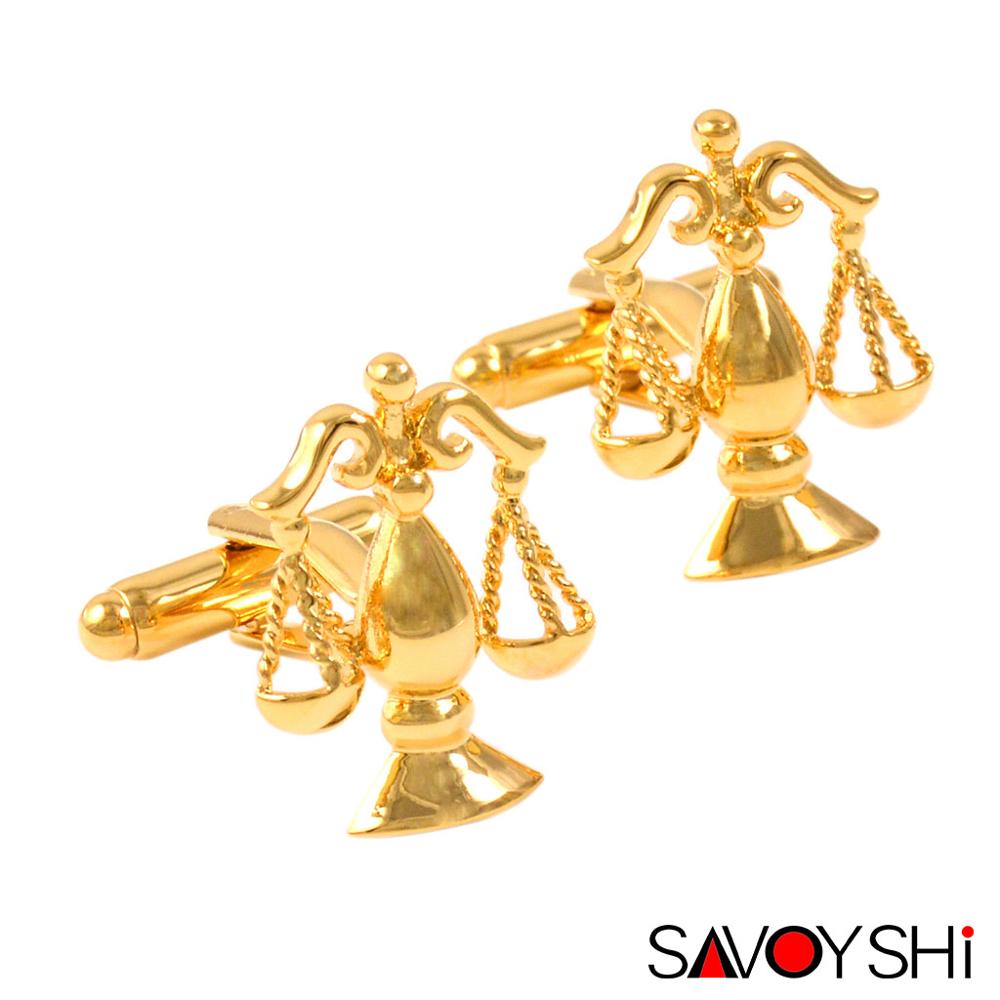 

SAVOYSHI Brand Gold Color Balance scales Cufflinks for Mens Accessories High Quality Novelty Retro Cufflinks Fashion Jewelry