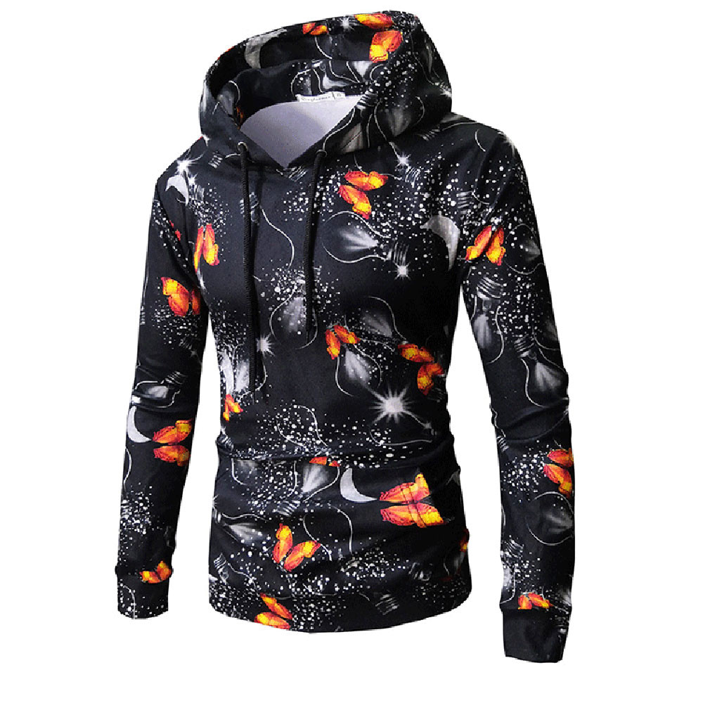 

Sweatshirts Men's Casual Printed Hoodie Sweatshirt Men Pullover Tops Autumn Winter Men Hoodies Sweatshirts sep22