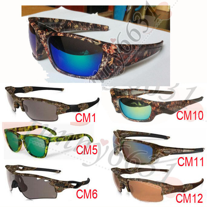 

10pcs newest SUMMER MEN sports Camouflage SUNglasses Camouflage protective glasses women Mossyoak Realtr sunglasses cycling glasses 13 style