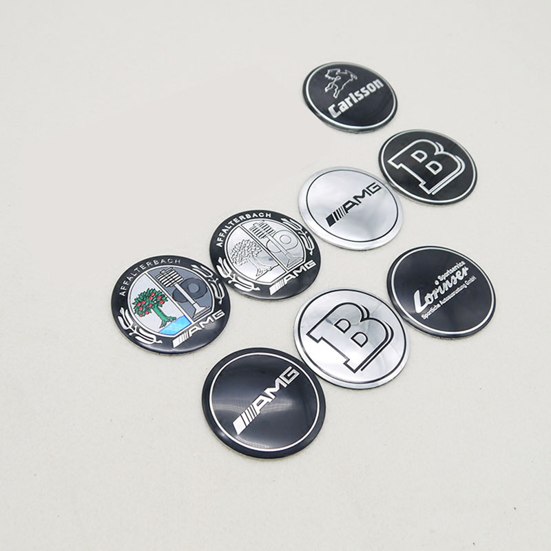 Lot de 4 Bouchons de Valve de Pneu de Voiture avec Logo AMG Mercedes en Alliage de Zinc Noir