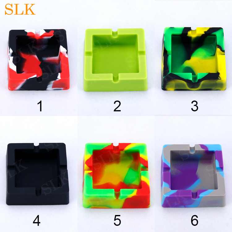 

Camouflage color square silicone ashtray heat resistant ashtrays ECO friendly silicone ashtray for easy cleaning ash trays for 420 cigar