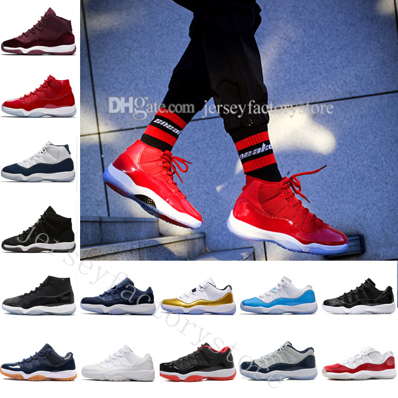 

With Box + Number "45" "23" New 11 Spaces Jams Basketball Shoes for Top quality s 11s Athletic Sports Sneakers Girl big boy shoes US 5.5-13, #16 high bred