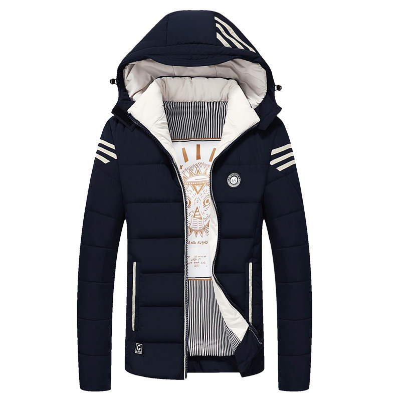2018 Nouvelle veste masculine Parka Hommes Vente chaude Qualité de la qualité Automne Hiver Warm Outwear Marque Slim Homme Manteaux Casual Capuch