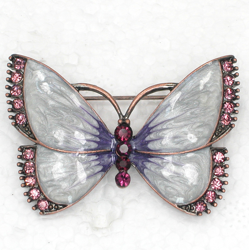

Wholesale Crystal brooch Rhinestone Enameling Butterfly Brooches Fashion Costume Pin Brooch Jewelry gift C866
