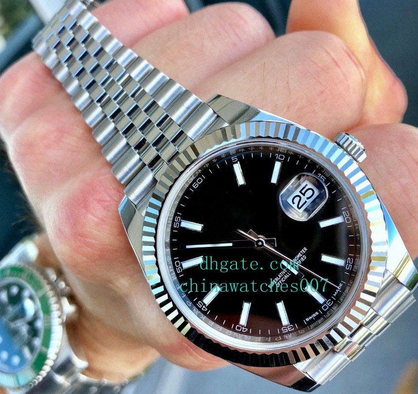 

Hot sale high Quality Watch 2018 41mm 126334 Black Index Luxury Stainless Steel Automatic Mens Men's Watch Watches Man Wristwatch