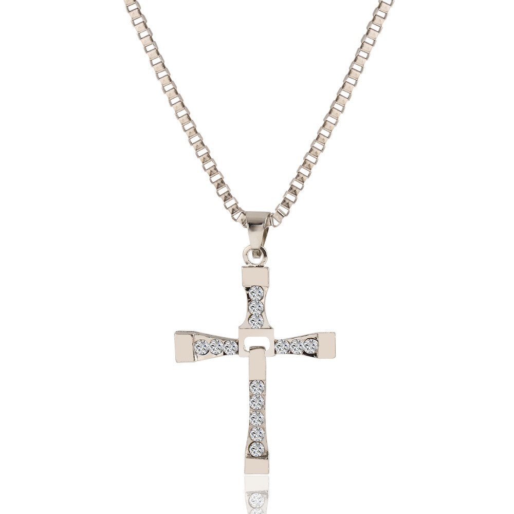 

Cross Pendeloque Cut Necklace Support Speed And Passion Classic Sweater Chain