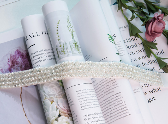 

New Arrival Ivory Wedding Sashes Long Bridal Belts Shining Beads with Pearls Long 260*3cm Wedding Accessories