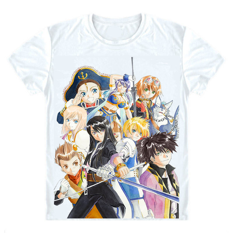 Tales of Vesperia T-Shirts Multi-style Short Sleeve Shirts Japanese video game Teiruzu Obu Vesuperia Raven Judith Cosplay Shirt
