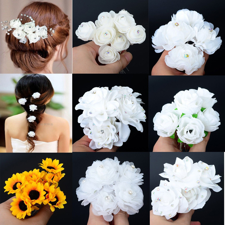 white rose for hair