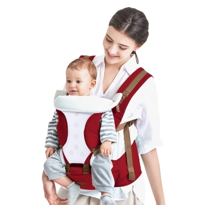 Babytrage Kangaroo Atmungsaktive Tasche Stoff vorne Rot