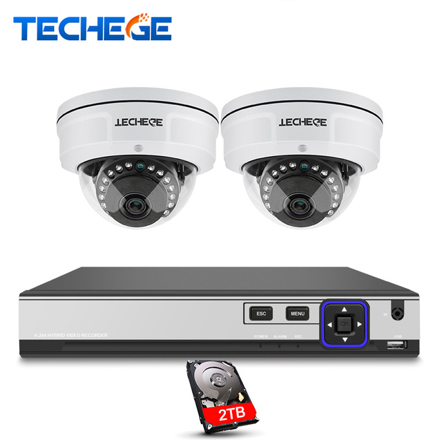 Système de vidéosurveillance 4CH 4K POE NVR 4MP Poe Caméra IP VandalProof IR Night Vision Système de surveillance de la surveillance de la sécuri