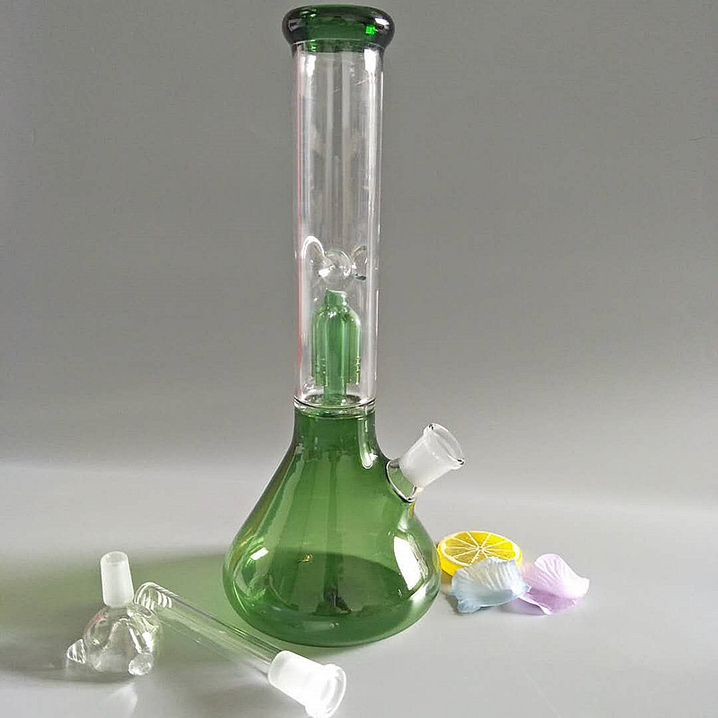 

High quality green glass hookah with 1 filter 12 5 inch gb305