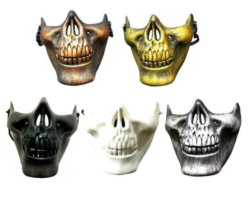 

CS Mask Holloween Carnival Gift Skull Skeleton Paintball Lower Half Face facemask Warriors 3 Generations Mask For Halloween Party Masks