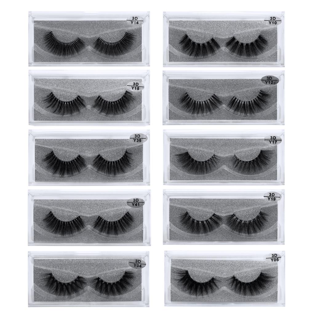 JIEFUXIN Mink Eyelashes Invisible Band Lashes Natural 3D Mink False Eyelash Full Strip Transparent band lashes cilios posticos-image-425016165